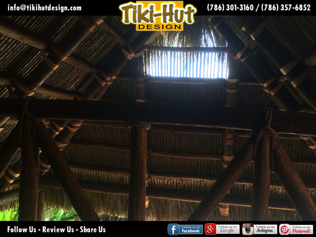 Custom-Cement-Tiki-Hut-Roof-side-detaill-view-Tiki-Huts-Miami