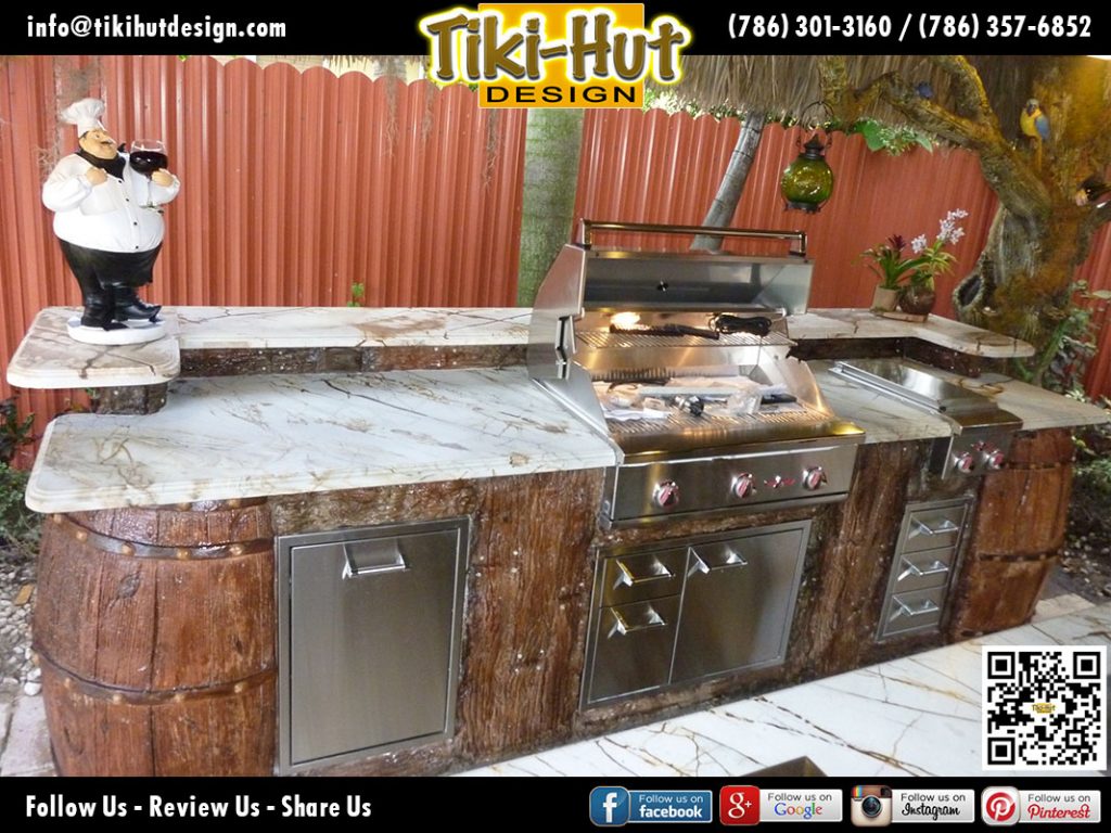 Custom-Marble-Kitchen-Top-and-Sculpted-Corner-Wine-Barrel-by-Tiki-Hut-Design-of-Miami