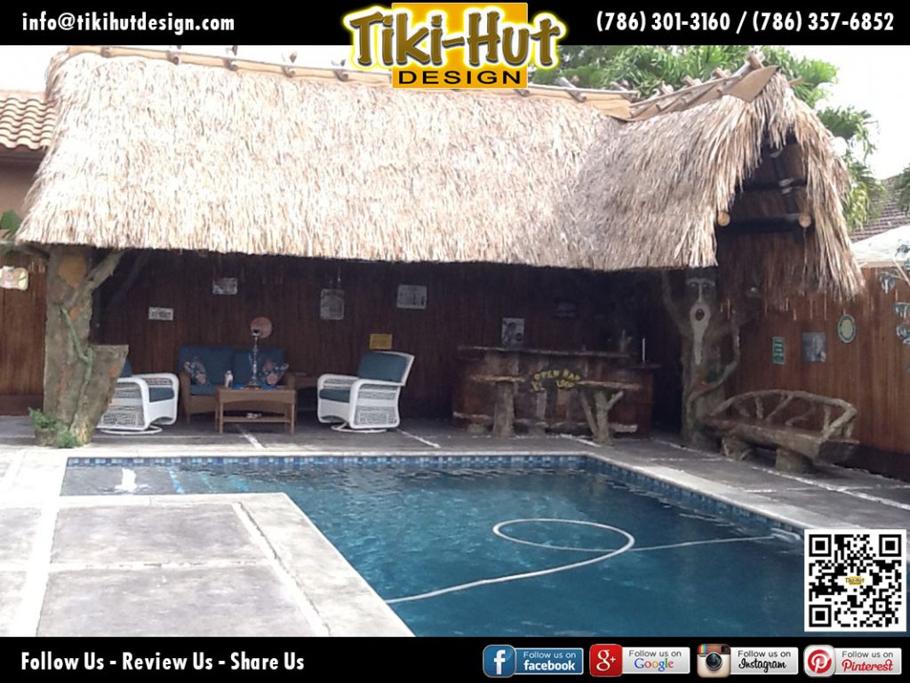 Custom-Tiki-Hut-with-Extention-and-Tiki-Bar-Side-pool-by-Tiki-Hut-Design-of-Miami