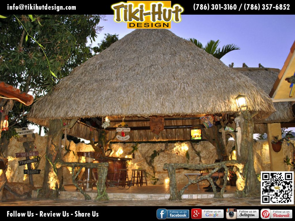 Custom-Tiki-Huts-and-Bar-Wine-Barrel-Night-View-by-Tiki-Huts-Miami