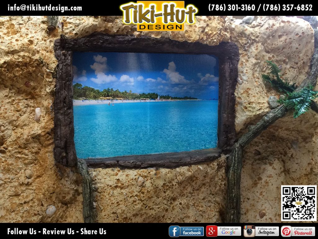 custom-coral-wall-designed-with-pictured-framed-by-Tiki-Hut-Design-of-Miami